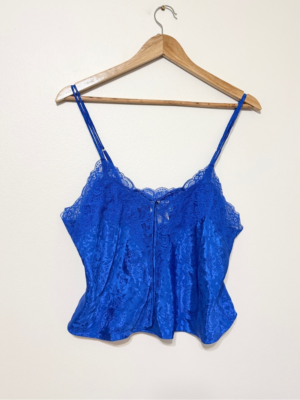 Victoria’s Secret Royal Blue Babydoll Lace Tank Top Size Medium Y2K 90s 2000s